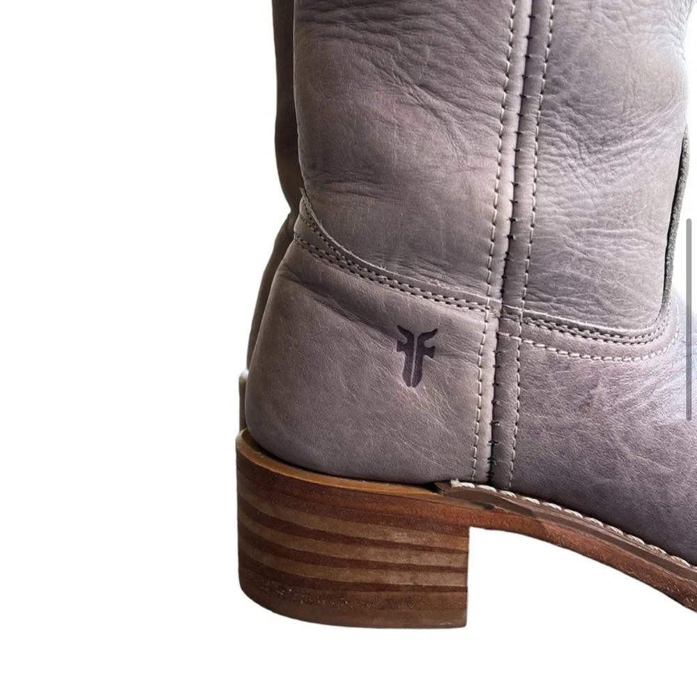 Frye Vintage Knee High Lilac Purple Campus Boots Size 7 - Picture 9 of 12